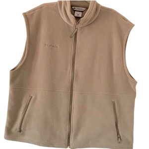 Columbia Sportswear Company Men’s Taupe/Tan XL Full Zipper Closure Vest